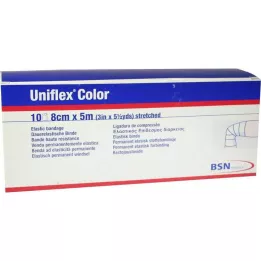 UNIFLEX Univerzális kötszerek 8 cmx5 m kék, 10 db