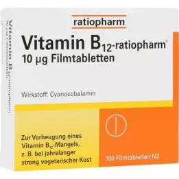 VITAMIN B12-RATIOPHARM 10 μg film -bevonatú tabletták, 100 db