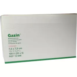 GAZIN Géz komp. 7,5x7,5 cm steril 12 rétegű táp, 20X5 db