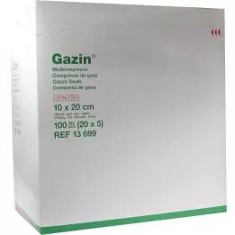 GAZIN Géz komp.10x20 cm steril 12 rétegű extra nagy, 20X5 db