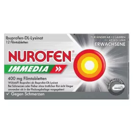 NUROFEN Azonnali 400 mg -os film -bevonatú tabletták, 12 db