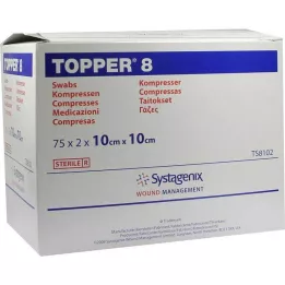 TOPPER 8, amely 10x10 cm steril, 75x2 db