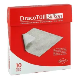 Dracotull Sil.10x10 cm szilikonálló sebkezelő betét, 10 db