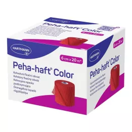 PEHA-HAFT Színes rögzítőszalag latexmentes 6 cm x 20 m piros, 1 db