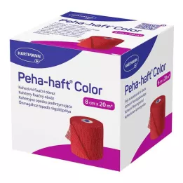 PEHA-HAFT Színes rögzítőszalag latexmentes 8 cm x 20 m piros, 1 db