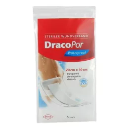 DRACOPOR vízálló sebkötöző 10x20 cm steril, 5 db
