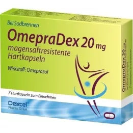 OMEPRADEX 20 mg gyomor -rezisztens kemény kapszulák, 7 db