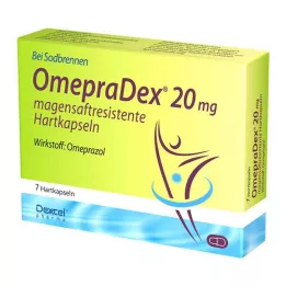 OMEPRADEX 20 mg gyomornedv-ellenálló kemény kapszula, 7 db