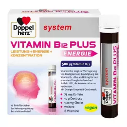 DOPPELHERZ Vitamin B12 Plus rendszerű ivóampullák, 10X25 ml