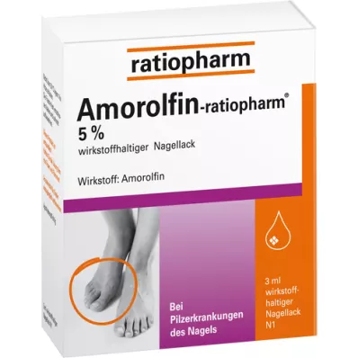 Amorolfin-ratiopharm 5% aktív összetevő. Körömlakk, 3 ml