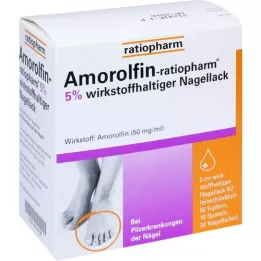 Amorolfin-ratiopharm 5% aktív összetevő. Körömlakk, 5 ml