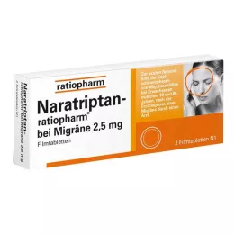NARATRIPTAN-ratiopharm migrénes filmtabletta, 2 db
