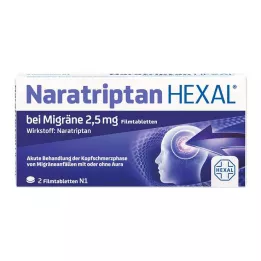 NARATRIPTAN HEXAL migrénre 2,5 mg filmtabletta, 2 db