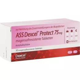 ASS Dexcel 75 mg gyomor -bél tabletta, 50 db