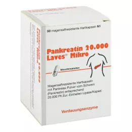 PANKREATIN 20 000 Laves Micro gyomornedv-ellenálló kemény kapszula, 50 db