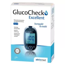 GLUCOCHECK Kiváló vércukormérő készlet mg/dl, 1 db