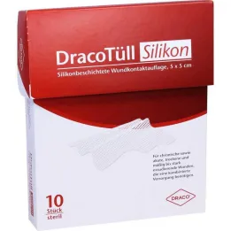 Dracotull Sil.5x5 cm szilikonálló sebkezelés.Kiadás, 10 db