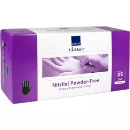 NITRIL Púdermentes kesztyű x-kis fekete, 200 db