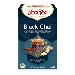 YOGI TEA Fekete Chai szerves szűrőtasak, 17X2,2 g