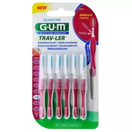 GUM Tálca-ler 1.4 mm Gyertya Rózsaszín Interdental + 6 sapka, 6 db