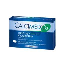 CALCIMED D3 1000 mg/880 I.E. rágótabletta, 48 db