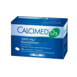 CALCIMED D3 1000 mg/880 I.E. rágótabletta, 96 db