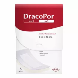 DRACOPOR Sebtapasz 8x15 cm steril, 5 db