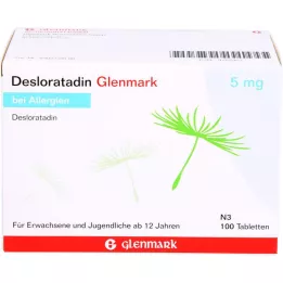 DESLORATADIN Glenmark 5 mg tabletta, 100 db