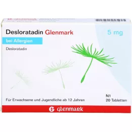 DESLORATADIN Glenmark 5 mg tabletta, 20 db