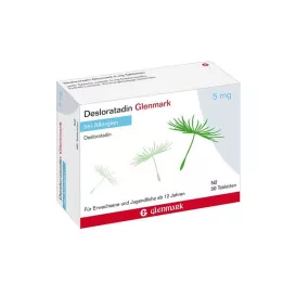 DESLORATADIN Glenmark 5 mg tabletta, 50 db