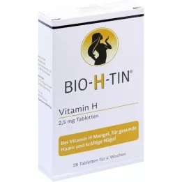 BIO-H-TIN H -vitamin 2,5 mg 4 hetes tabletta, 28 db