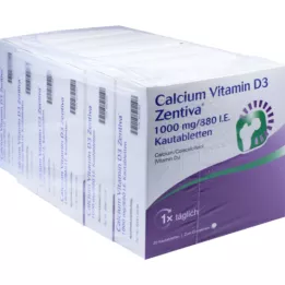 Calcium D3-vitamin Zentiva 1000 mg / 880 I.E. rágható tabletta, 120 db