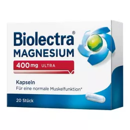 BIOLECTRA Magnézium 400 mg ultra kapszula, 20 db