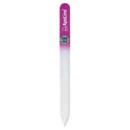 Apoline körömreszelő üveg 14 cm rózsaszín, 1 db