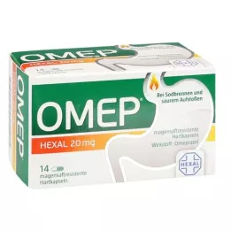 OMEP HEXAL 20 mg gyomor -rezisztens kemény kapszulák, 14 db
