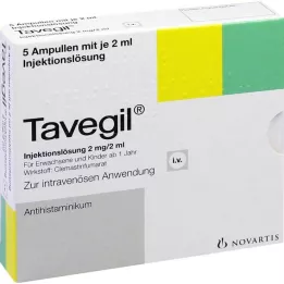 TAVEGIL Injekciós oldat 2 mg/2 ml ampullák, 5X2 ml