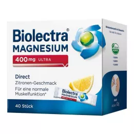 BIOLECTRA Magnézium 400 mg ultra Direct Lemon, 40 db
