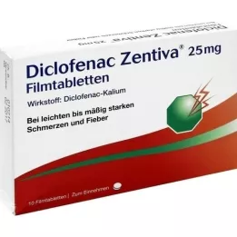DICLOFENAC Zentiva 25 mg film -bevonatú tabletták, 10 db