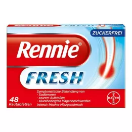 RENNIE FRESH Rágótabletta, 48 db