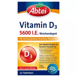 Abtei D3-vitamin 5. 600 I. E. Weekendpot tabletta, 12 db