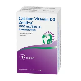 CALCIUM VITAMIN D3 Zentiva 1000 mg/880 I.E. rágótabletta, 100 db