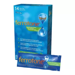 FERROTONE Vasaló almakoncentrátummal és C-vitamin palackkal, 14x25 ml