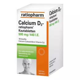 CALCIUM D3-ratiopharm rágótabletta, 100 db