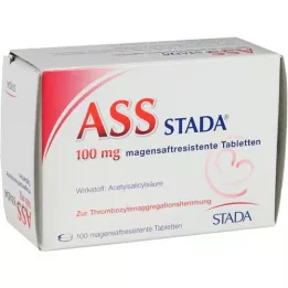 ASS STADA 100 mg gyomor -rezisztens tabletta, 100 db