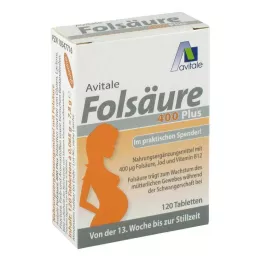 FOLSÄURE 400 Plus B12+Jód tabletta, 120 db
