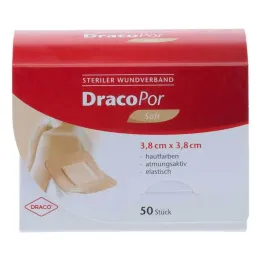 DracoPor Soft bőrszínű sebkötöző 3,8x3,8 cm steril, 50 db