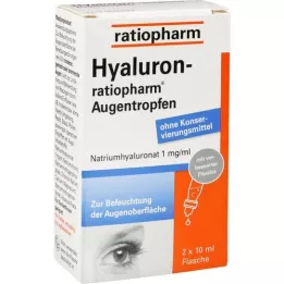 HYALURON-RATIOPHARM szemcseppek, 2x10 ml