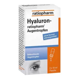 HYALURON-RATIOPHARM Szemcsepp, 2X10 ml