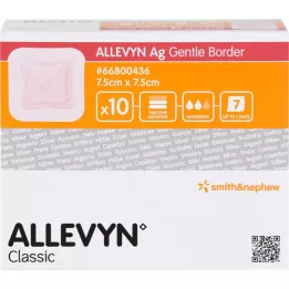 ALLEVYN Ag Gentle Border 7,5x7,5 cm seb asszociáció, 10 db