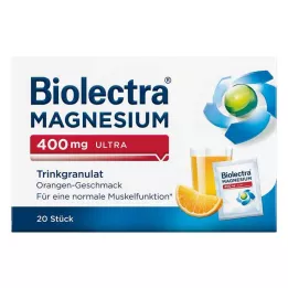 BIOLECTRA Magnézium 400 mg ultra ivógranulátum narancs, 20 db